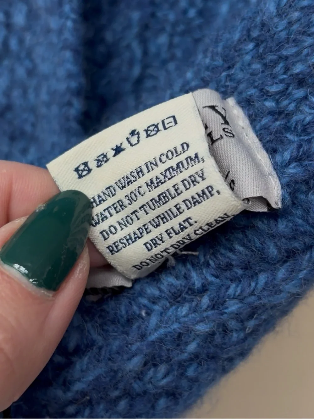 Blarney Woollen Mills Blue Merino Wool Aran Shoulder Wrap Ireland